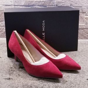 Pelle Moda Red Suede Heels